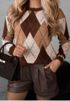 Pullover w romby Lone Pine Schokoladenbraun