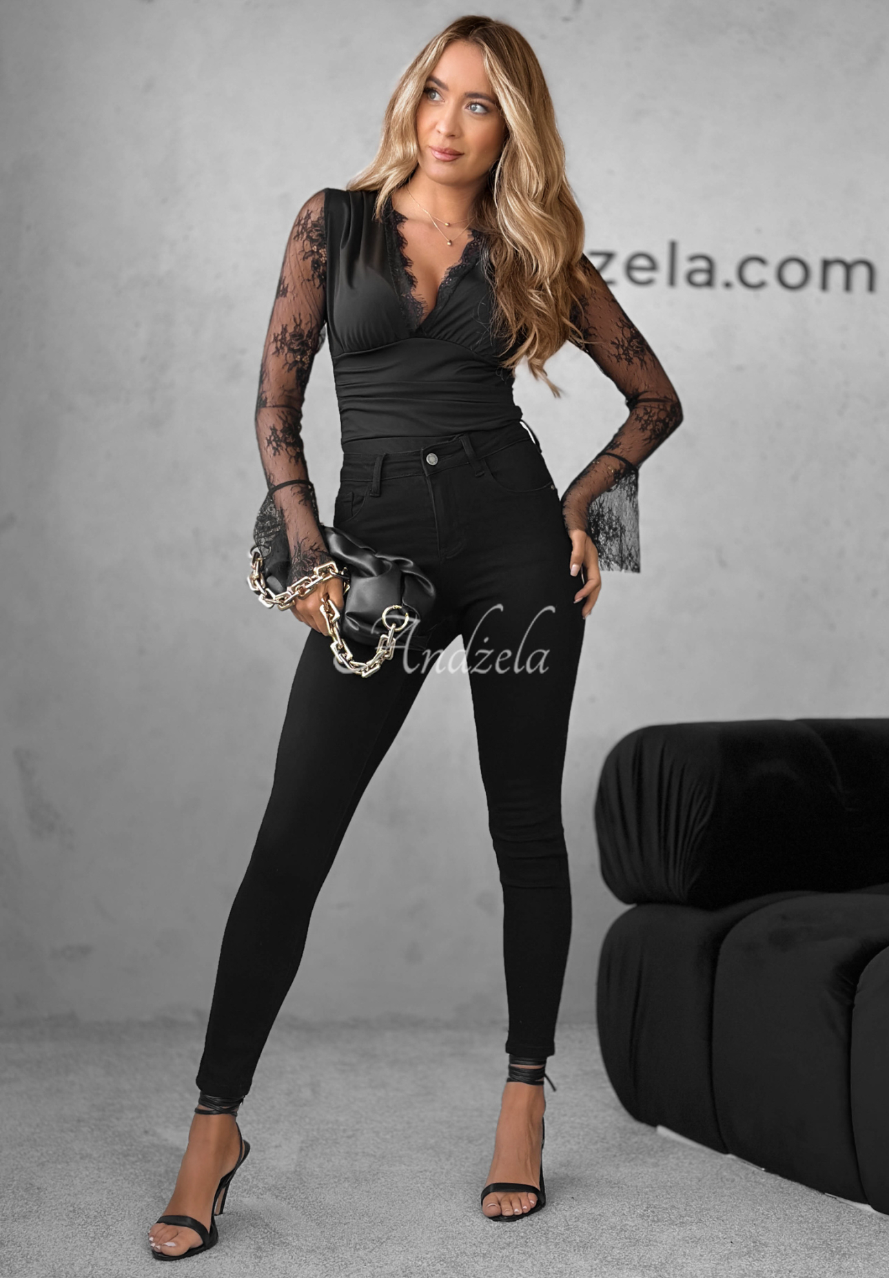 Skinny-Jeans Not Too Much Schwarz