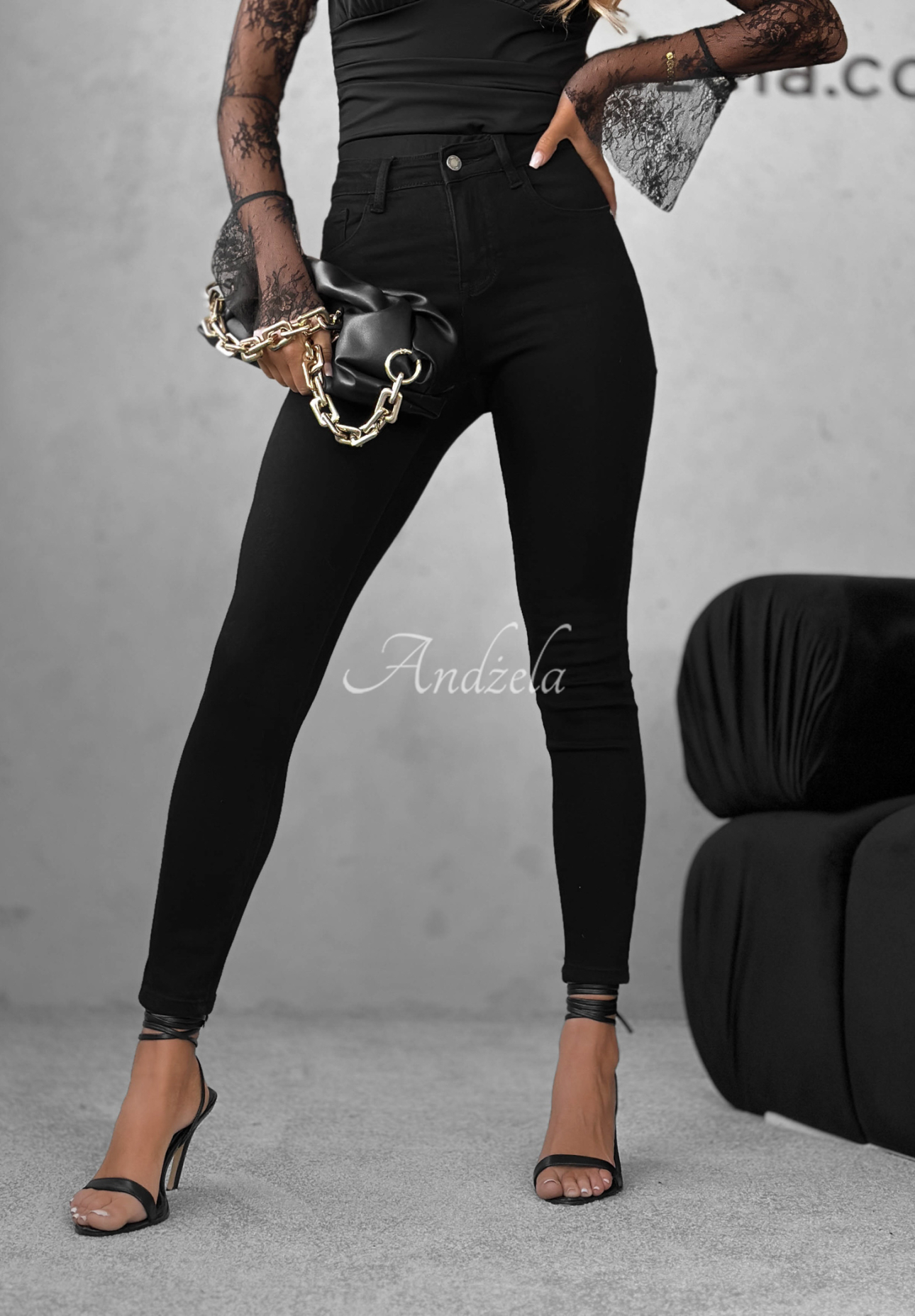 Skinny-Jeans Not Too Much Schwarz