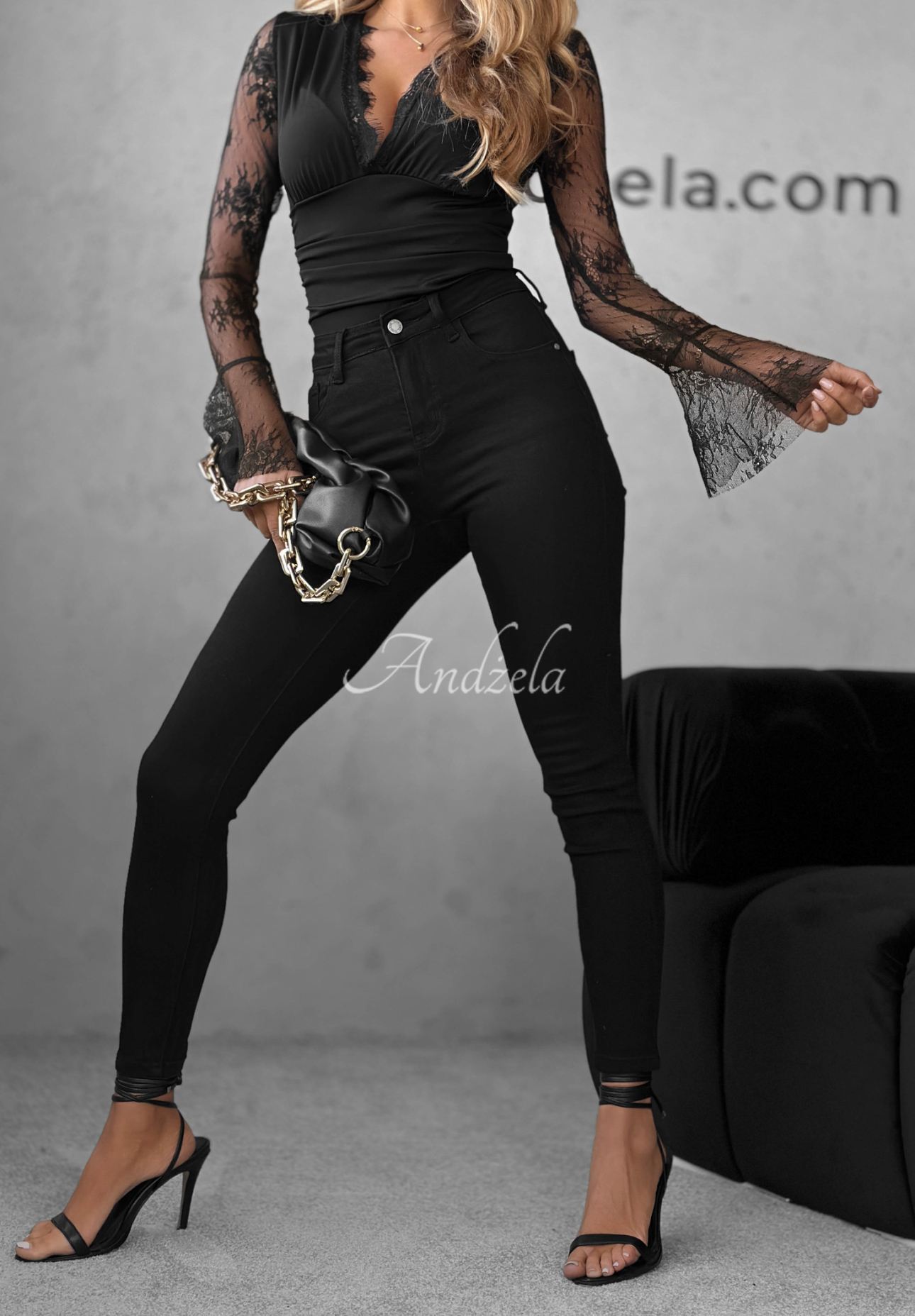 Skinny-Jeans Not Too Much Schwarz