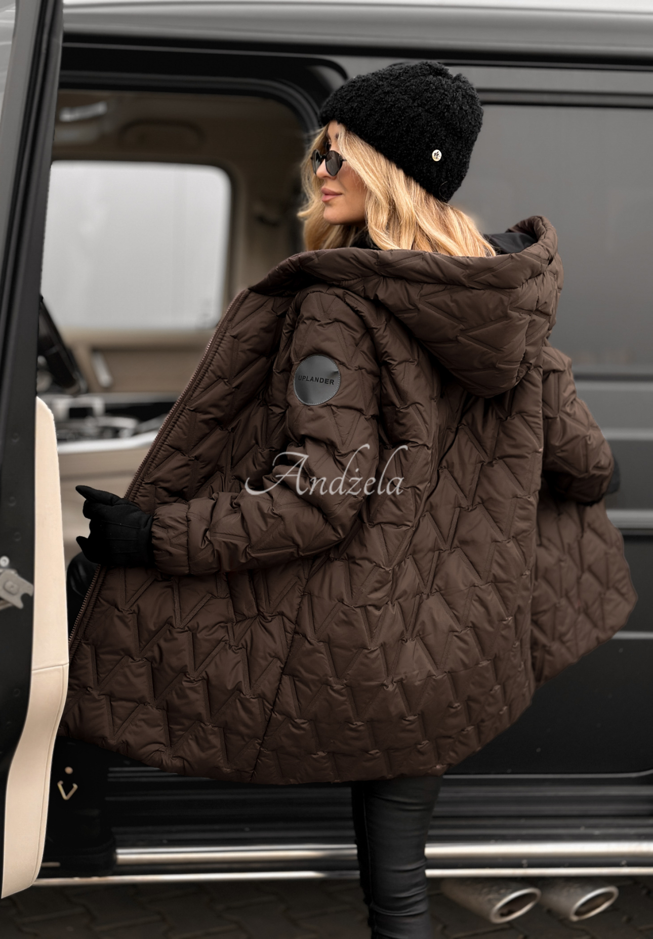 Steppjacke mit Kapuze Chilly Nights Schokoladenbraun