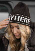 Set Mütze i szali Stay Here Winter Schokoladenbraun