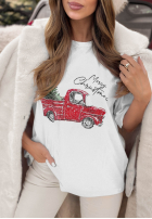 T-Shirt z nadrukiem Under The Tree Weiß