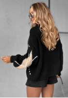 Pullover w romby Sweet Apple Pie Schwarz