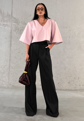 Elegante Wide Leg Hose aus Viskose La Milla Coffee First Schwarz