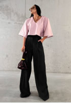 Eleganckie Hose wide leg z wiskozy La Milla Coffee First Schwarz