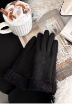 Handschuhe z kożuszkiem Frozen Hours Schwarz