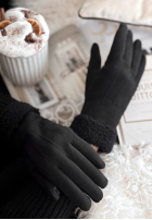 Handschuhe z kożuszkiem Frozen Hours Schwarz