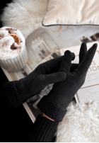 Handschuhe z kożuszkiem Frozen Hours Schwarz