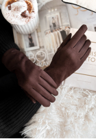 zamszowe Handschuhe Season Of Rest Schokoladenbraun