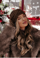 Pleciona Band na głowę Winter Wishes ciemnoczekoladowa