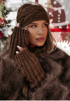 Pleciona Band na głowę Winter Wishes ciemnoczekoladowa