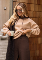 Sweat Set Sweatshirt i Hose Take Me Home Beige-Schokoladenbraun II