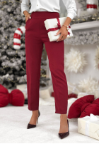 Hose Chinohose No Idea Burgund