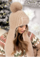 Mütze z szalikiem balaclava Cold Season Beige