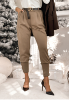 Material Hose z guzikami Take A Peek Beige