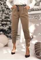 Material Hose z guzikami Take A Peek Beige