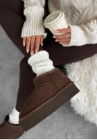 zamszowe Stiefeletten Jack Frost Schokoladenbraun