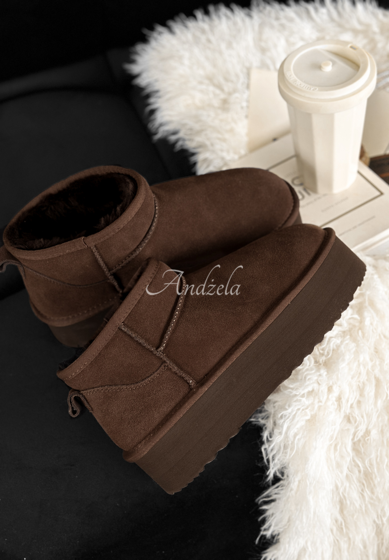 Schneestiefel aus Wildleder Jack Frost Schokoladenbraun