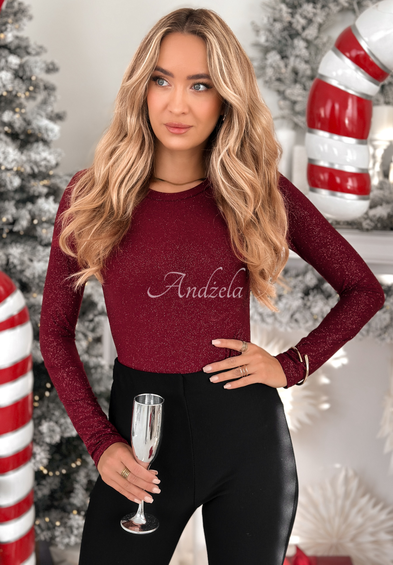 Glänzender Body Really Simple Burgund