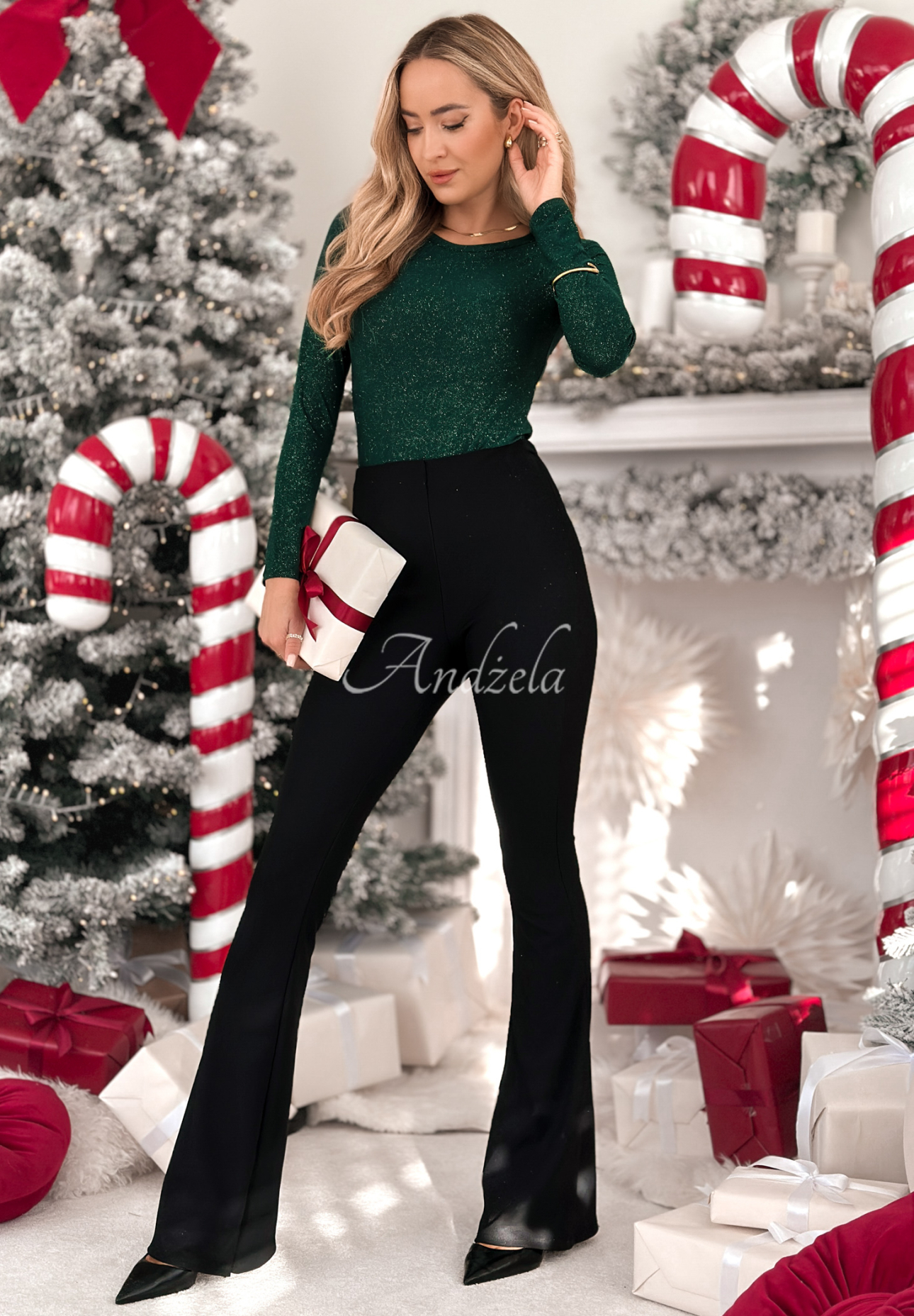 Glänzender Body Really Simple Flaschengrün