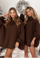 Kleid dresowa z kapturem Still Cute Schokoladenbraun