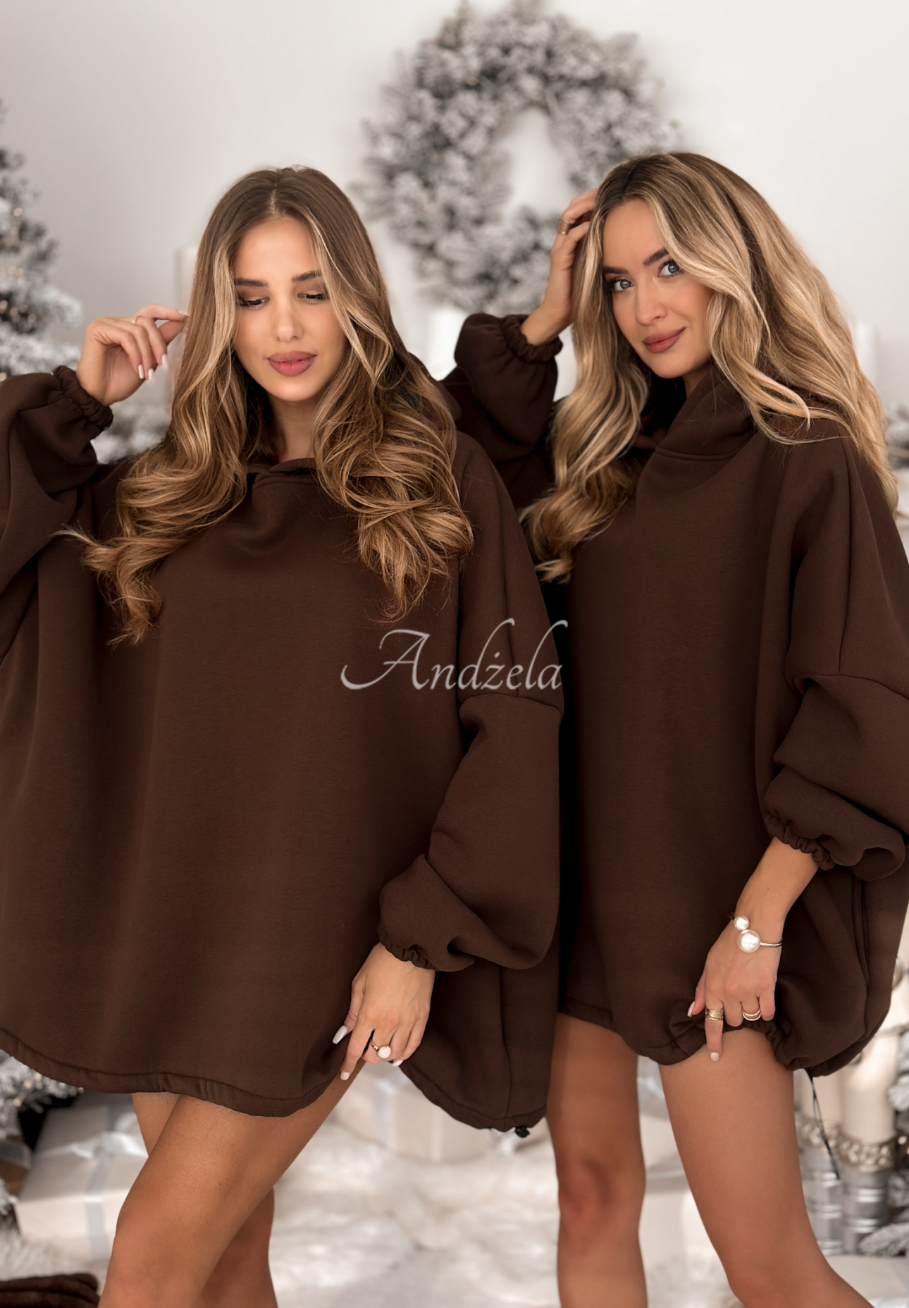 Langer, Oversize Hoodie Still Cute Schokoladenbraun