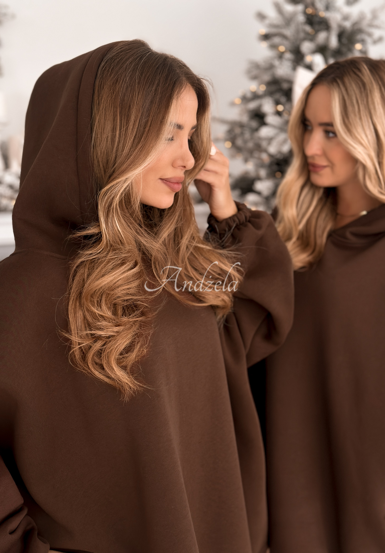 Langer, Oversize Hoodie Still Cute Schokoladenbraun