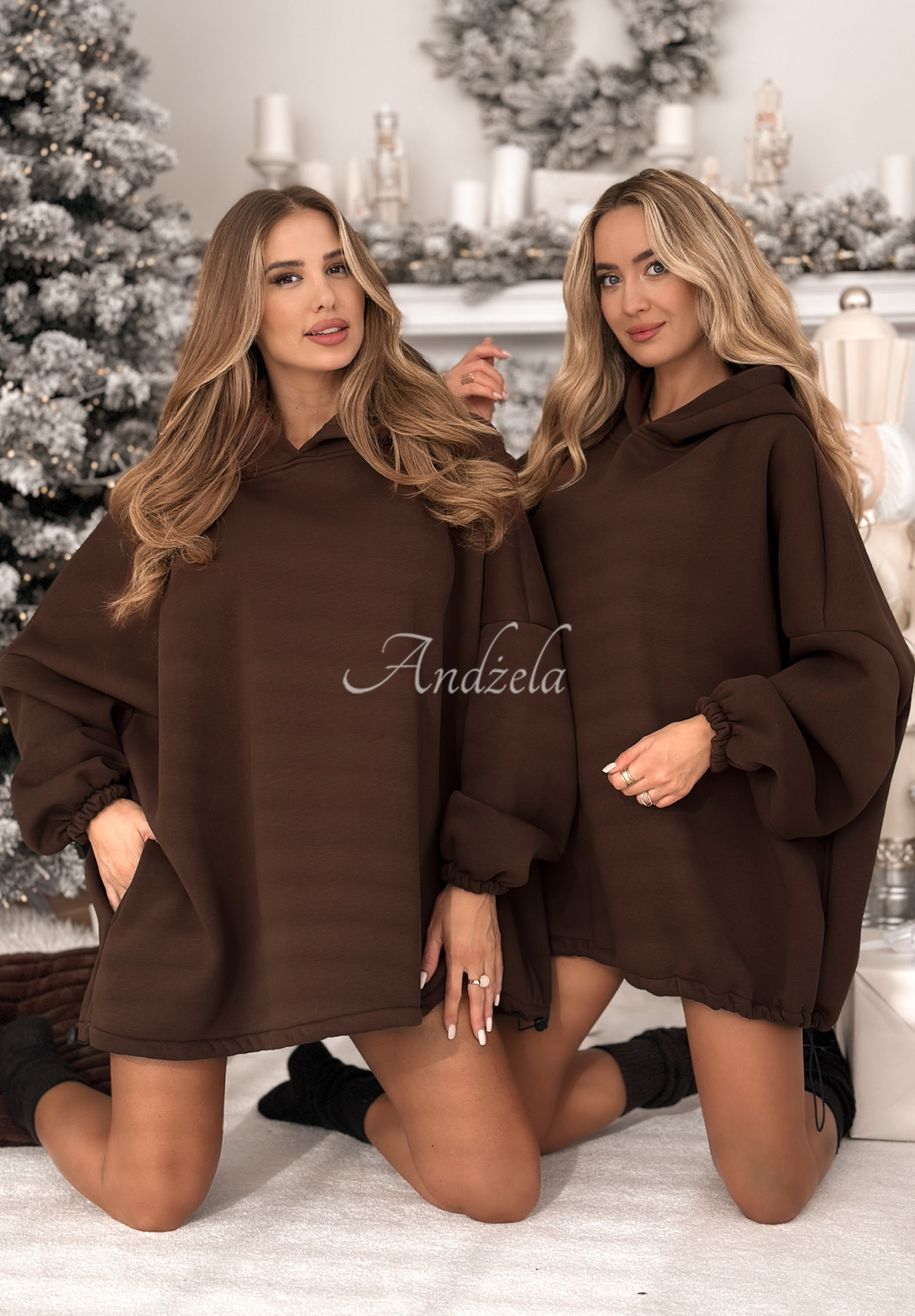 Langer, Oversize Hoodie Still Cute Schokoladenbraun