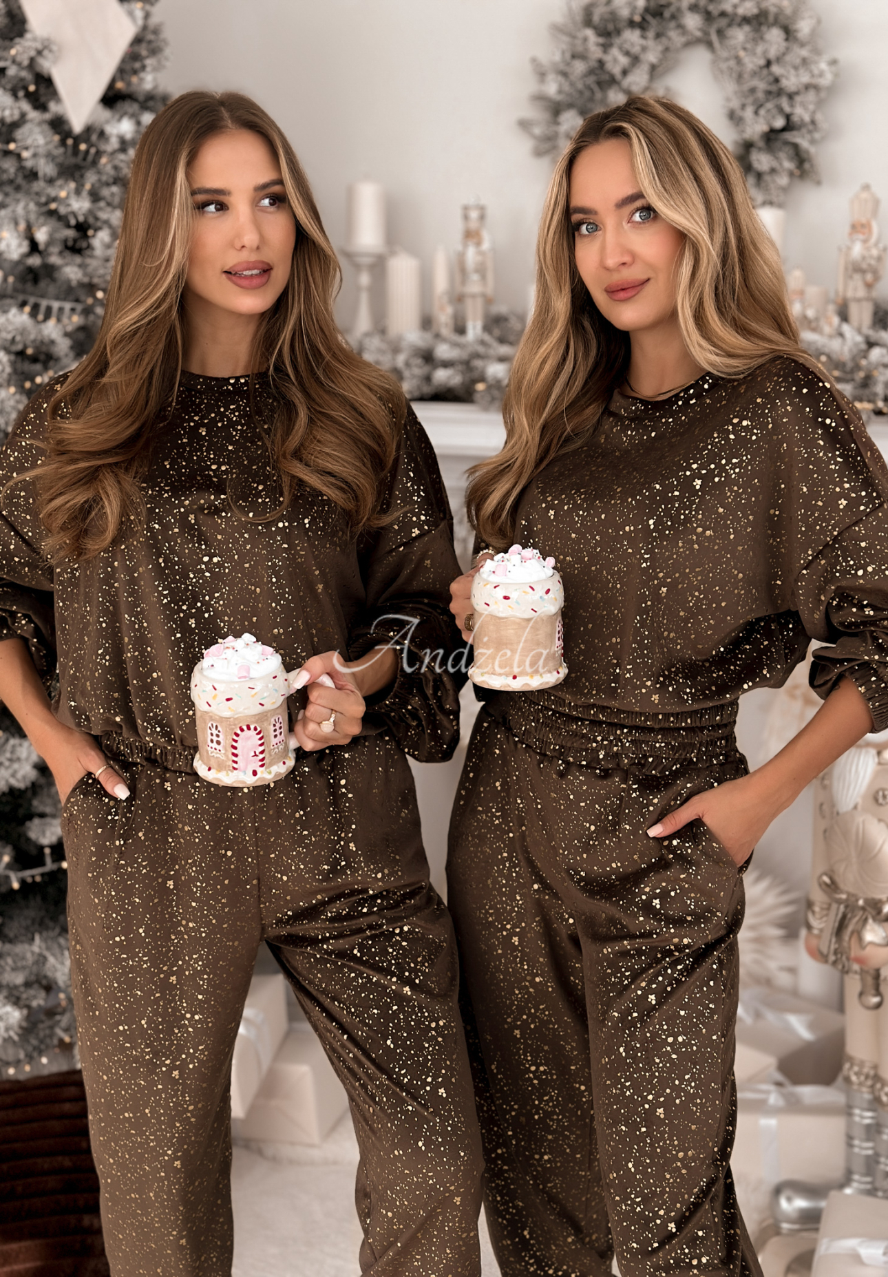 Velours-Set Gold Twilight Schokoladenbraun