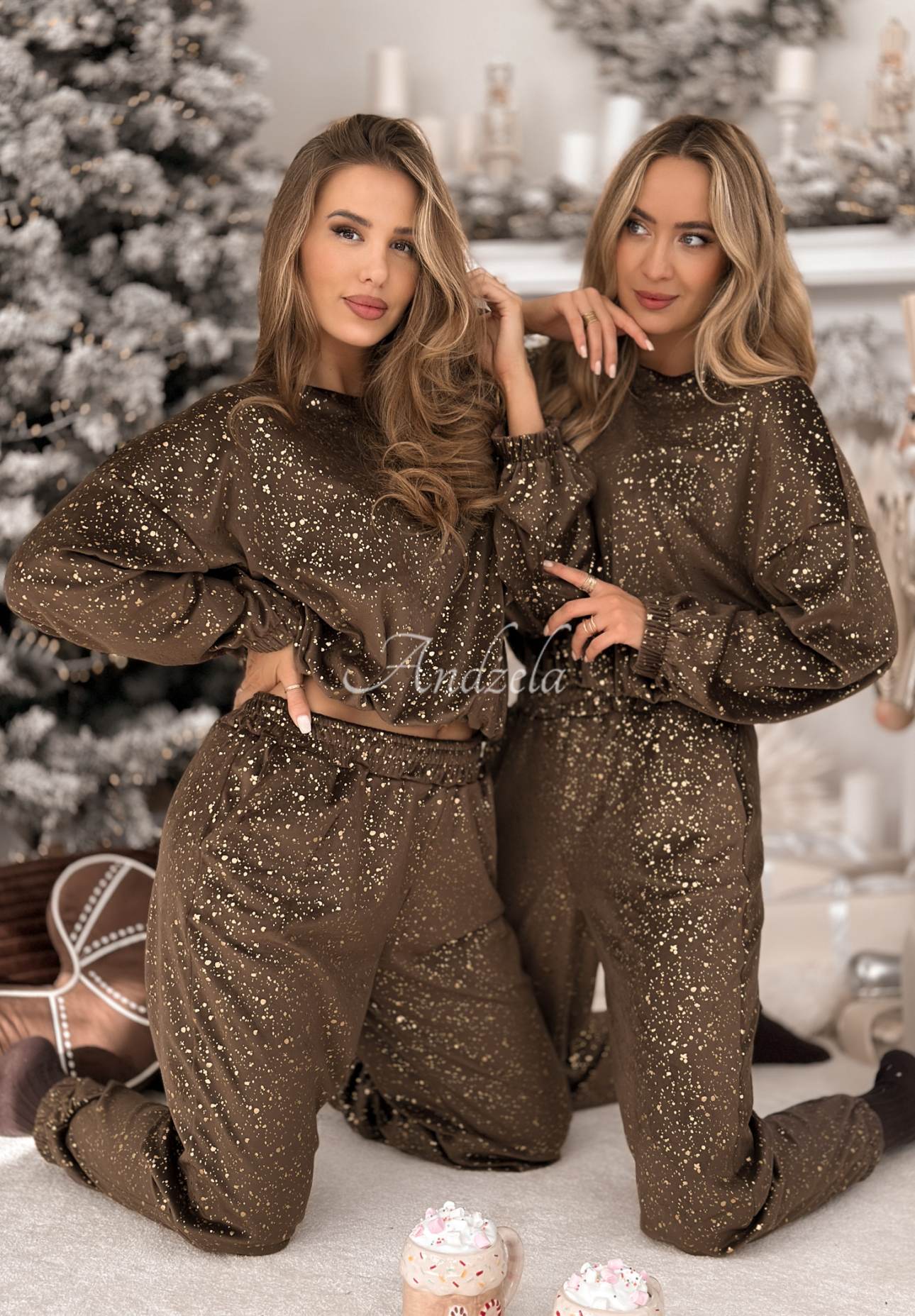 Velours-Set Gold Twilight Schokoladenbraun