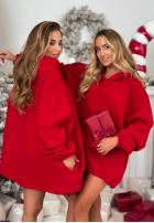 Kleid dresowa z kapturem Still Cute Rot