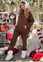 Sweat Set Sweatshirt i Hose Chill Code Schokoladenbraun