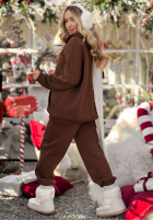 Sweat Set Sweatshirt i Hose Chill Code Schokoladenbraun