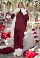 Sweat Set Sweatshirt i Hose Chill Code Burgunderrot