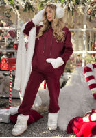 Sweat Set Sweatshirt i Hose Chill Code Burgunderrot