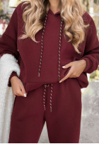 Sweat Set Sweatshirt i Hose Chill Code Burgunderrot