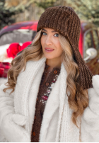 Mütze uszatka First Frost Schokoladenbraun