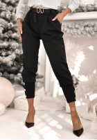 Material Hose z guzikami Take A Peek Schwarz