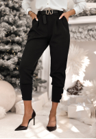 Material Hose z guzikami Take A Peek Schwarz