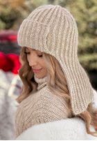 Mütze uszatka First Frost Beige