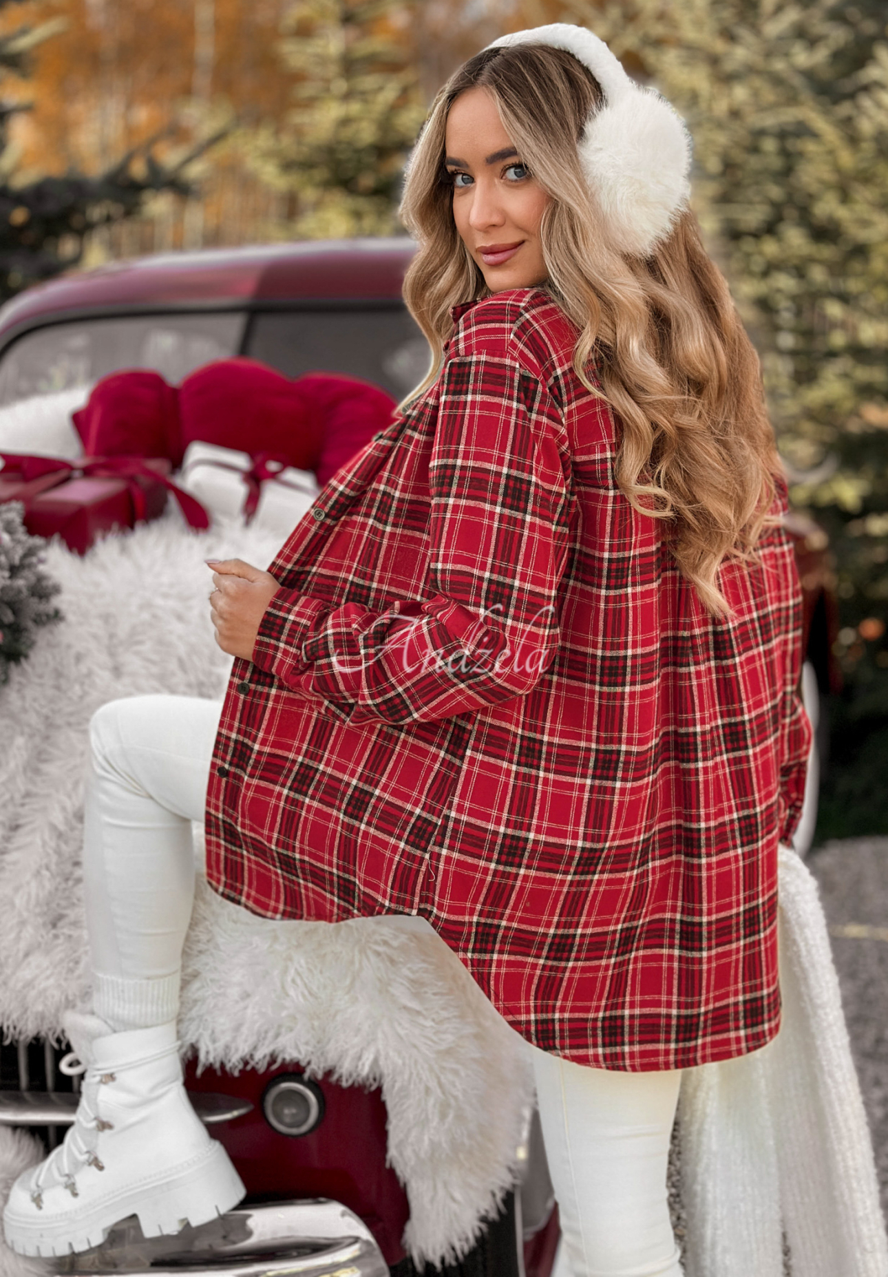 Kariertes Hemd Let Me Go Rot