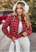 Hemd w kratę Let Me Go Rot