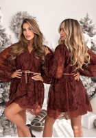 Koronkowa Kleid Falling For Me Schokoladenbraun