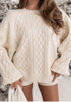 Set 2w1 Pullover z szalem Northern Attitude Beige
