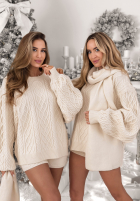 Set 2w1 Pullover z szalem Northern Attitude Beige
