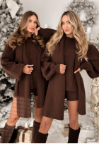 Set 2w1 Pullover z szalem Northern Attitude Schokoladenbraun