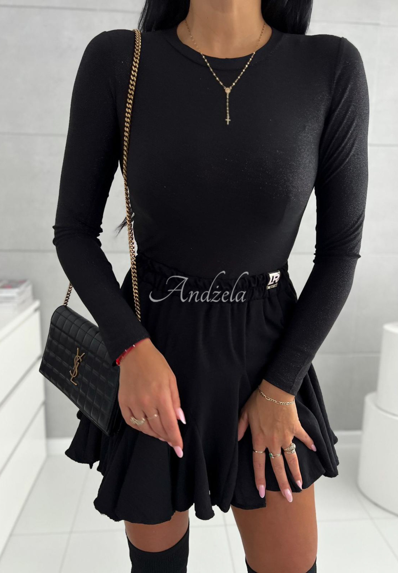 Glänzender Body Really Simple Schwarz