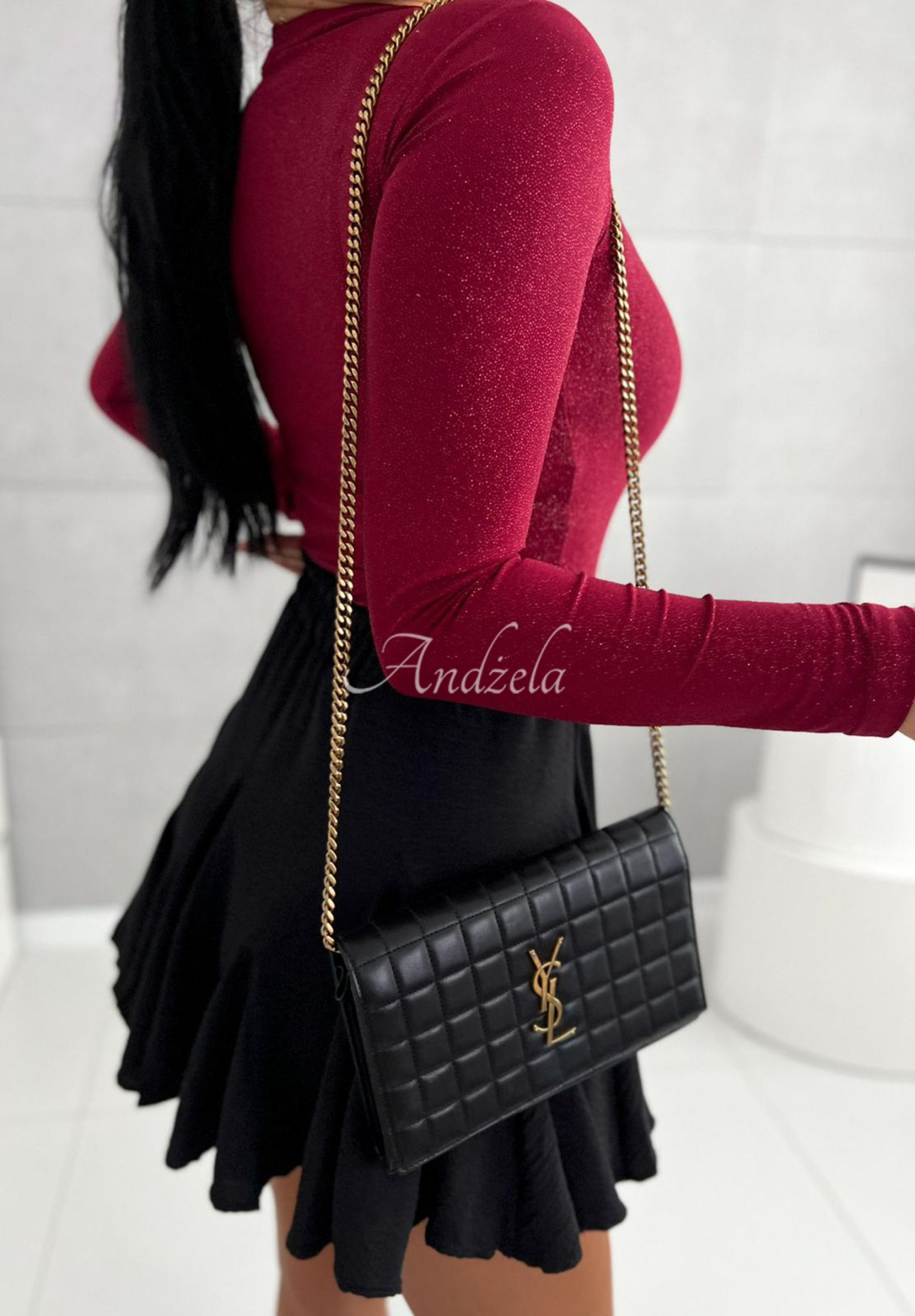 Glänzender Body Really Simple Burgund