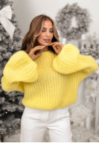 Sweter z szerokimi rękawami Better Than That żółty